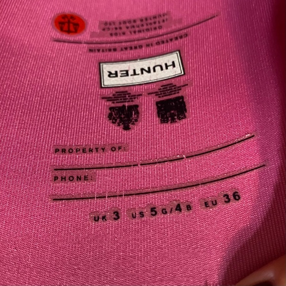 {Hunter} Original Short Rain Boots | Matte Pink ~ Size 5 - Picture 9 of 16